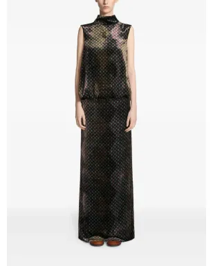 DRIES VAN NOTEN プリント ハイネック ドレス - サムネイル2