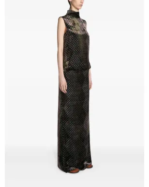 DRIES VAN NOTEN プリント ハイネック ドレス - サムネイル3