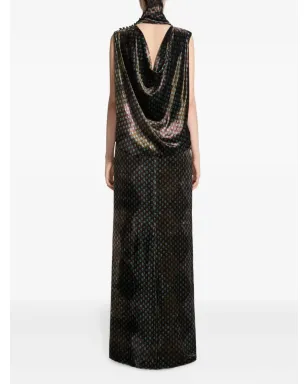 DRIES VAN NOTEN プリント ハイネック ドレス - サムネイル4
