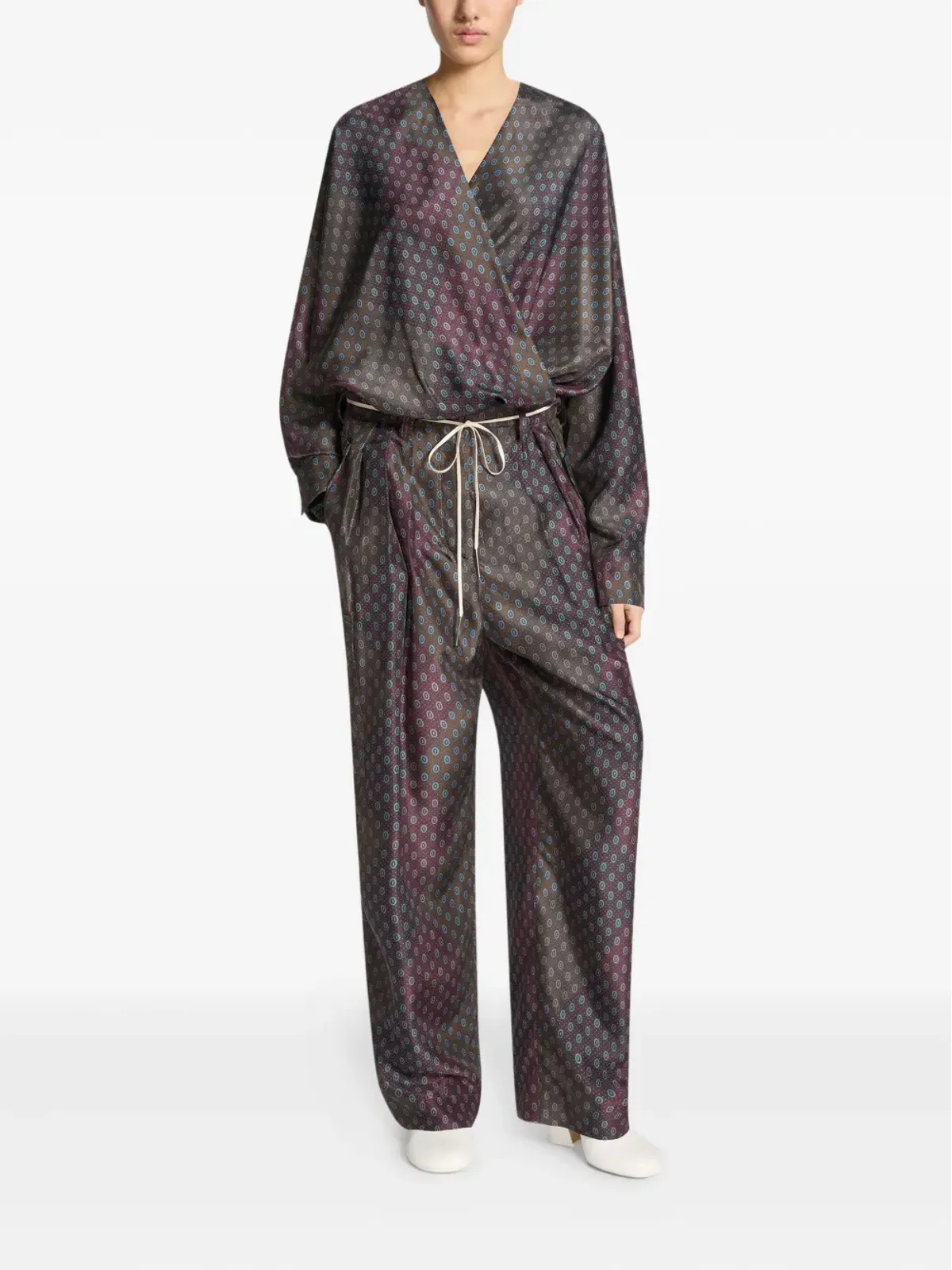 DRIES VAN NOTEN シルクカーゴパンツ - 画像2