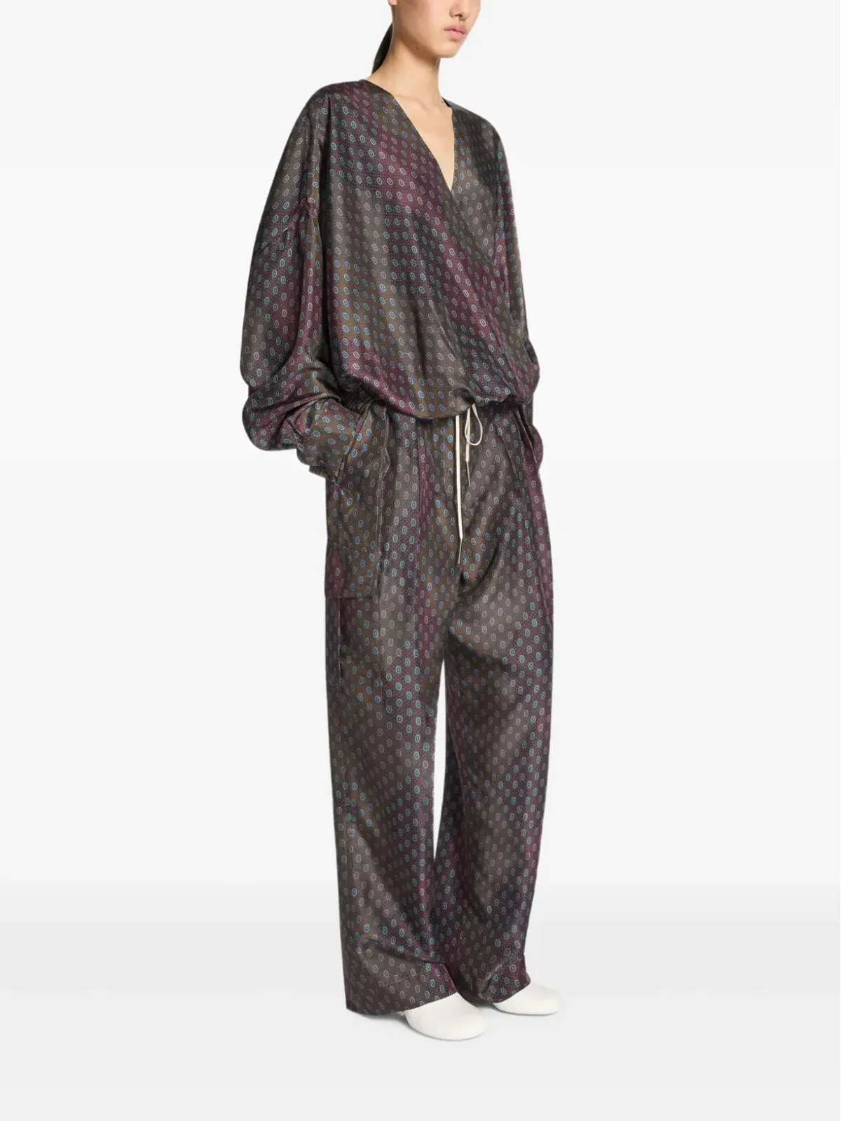 DRIES VAN NOTEN シルクカーゴパンツ - 画像3