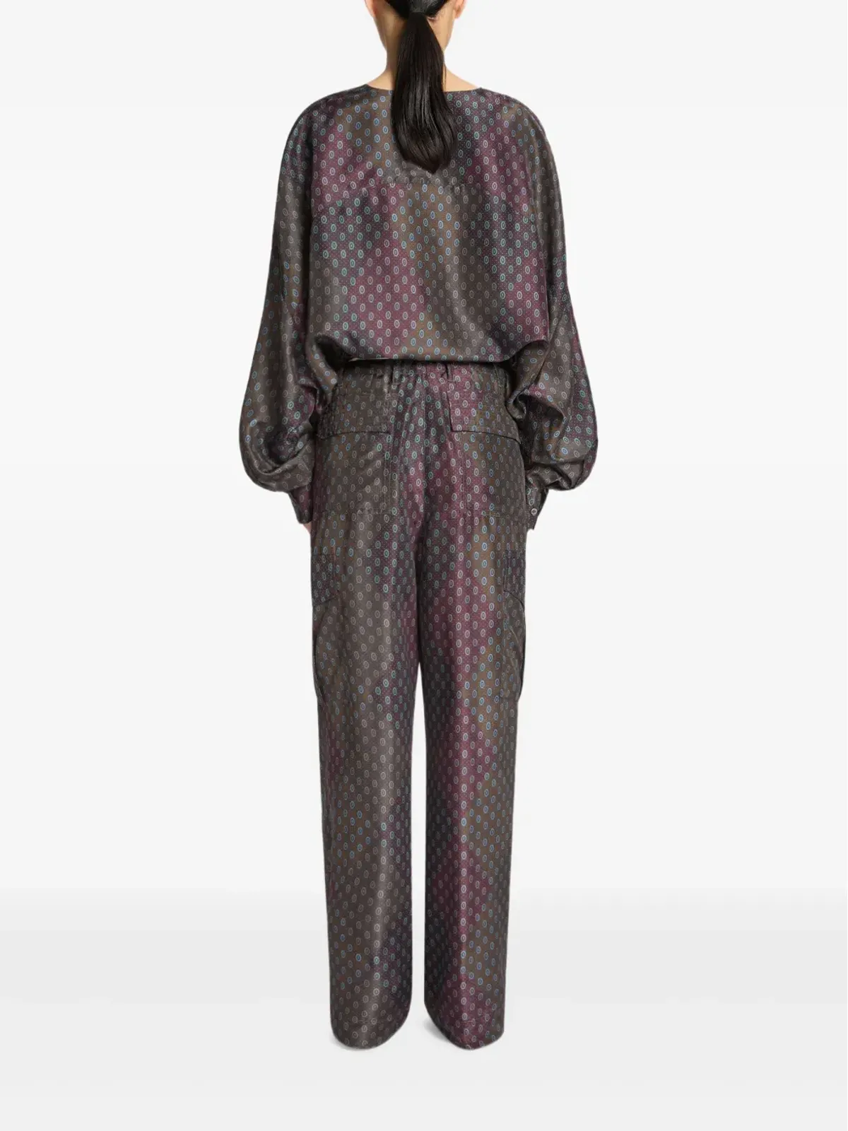 DRIES VAN NOTEN シルクカーゴパンツ - 画像4