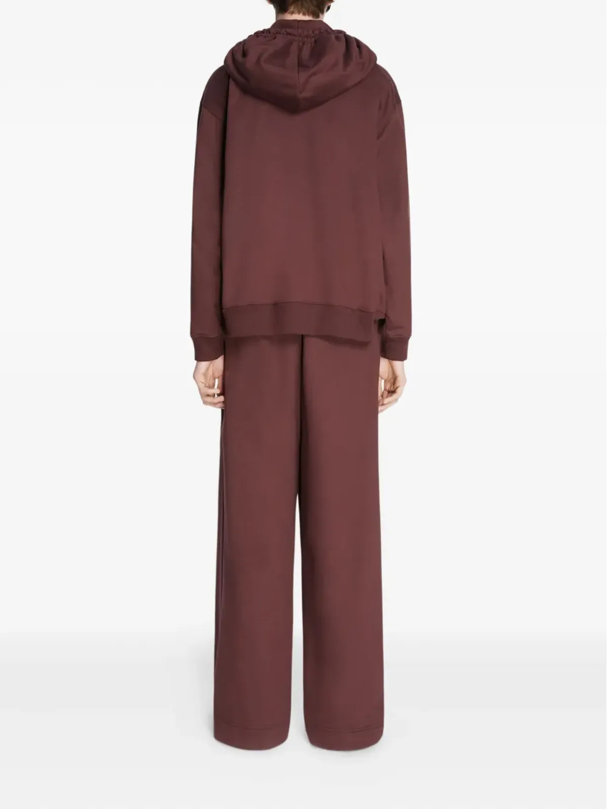 DRIES VAN NOTEN コットン フーディー ブラウン - 画像4