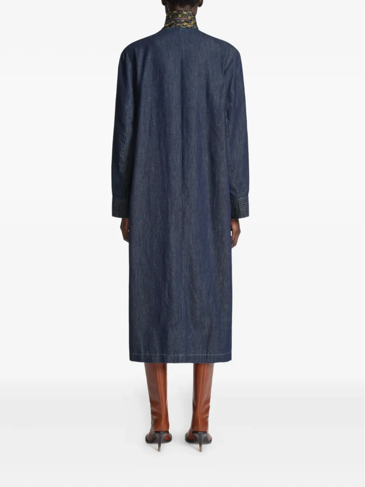 DRIES VAN NOTEN ラップタイ デニムコート - 画像4