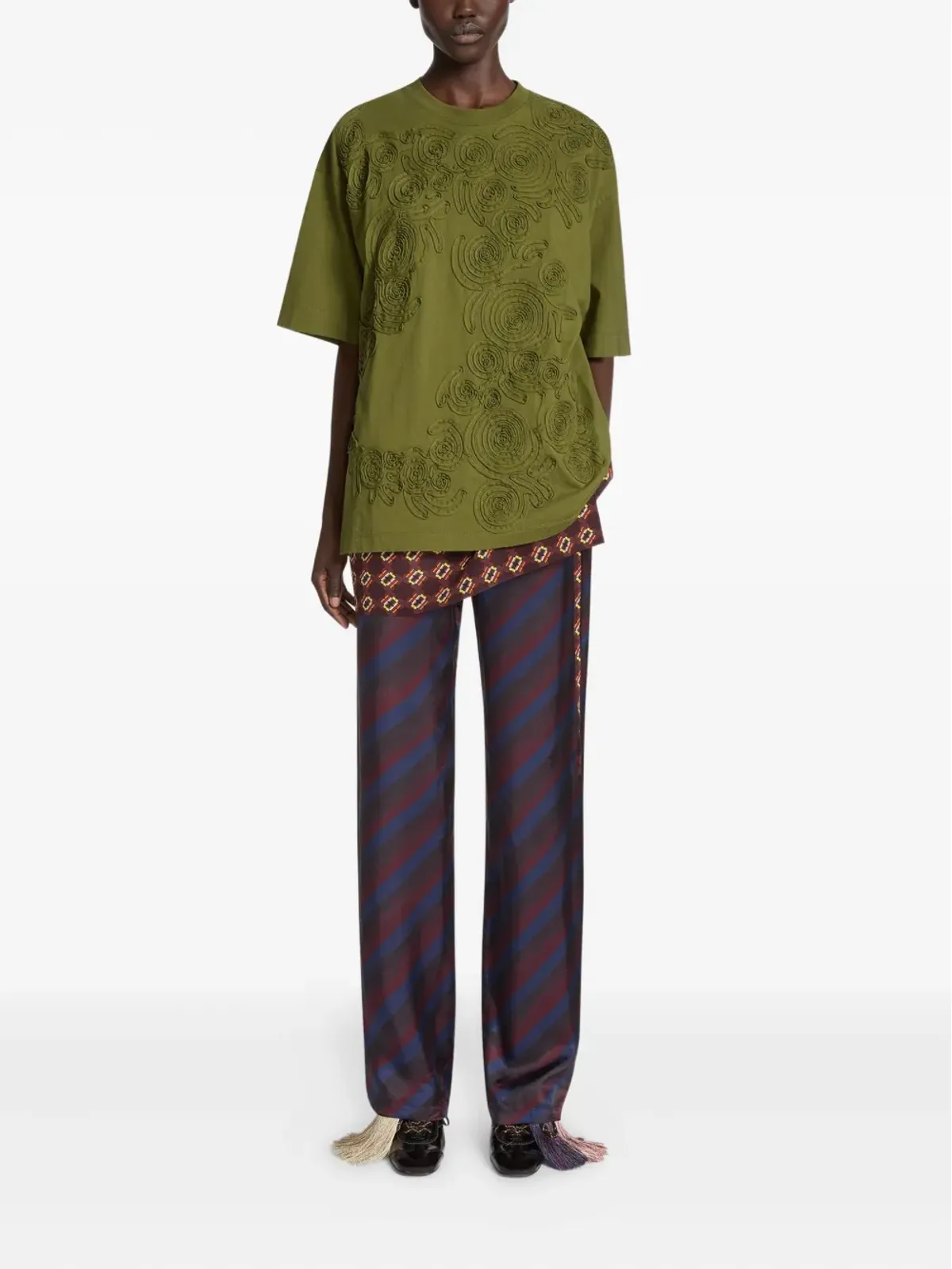 DRIES VAN NOTEN 花柄刺繍Tシャツ - 画像2