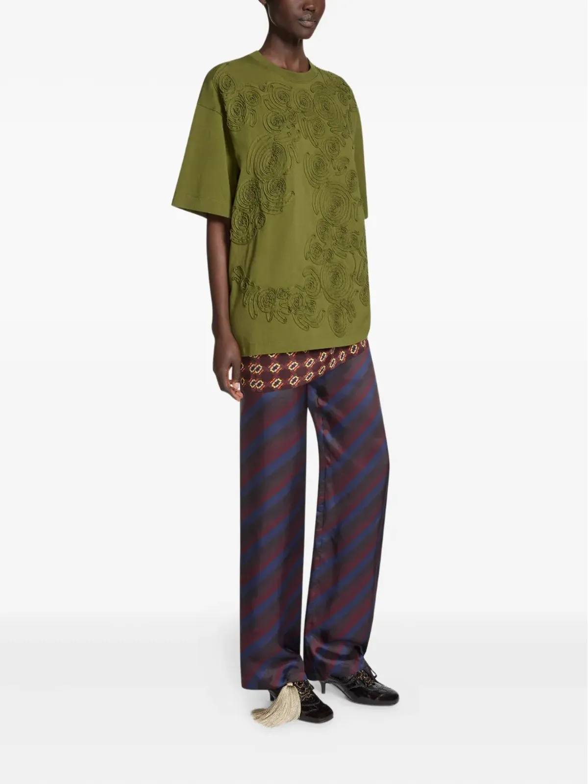 DRIES VAN NOTEN 花柄刺繍Tシャツ - 画像3