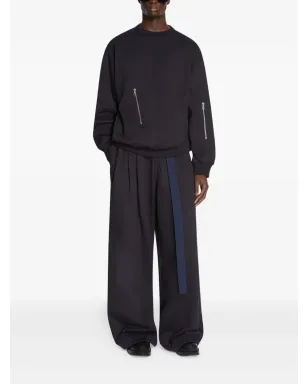 DRIES VAN NOTEN コットン ワイドレッグパンツ - ブルー - サムネイル2