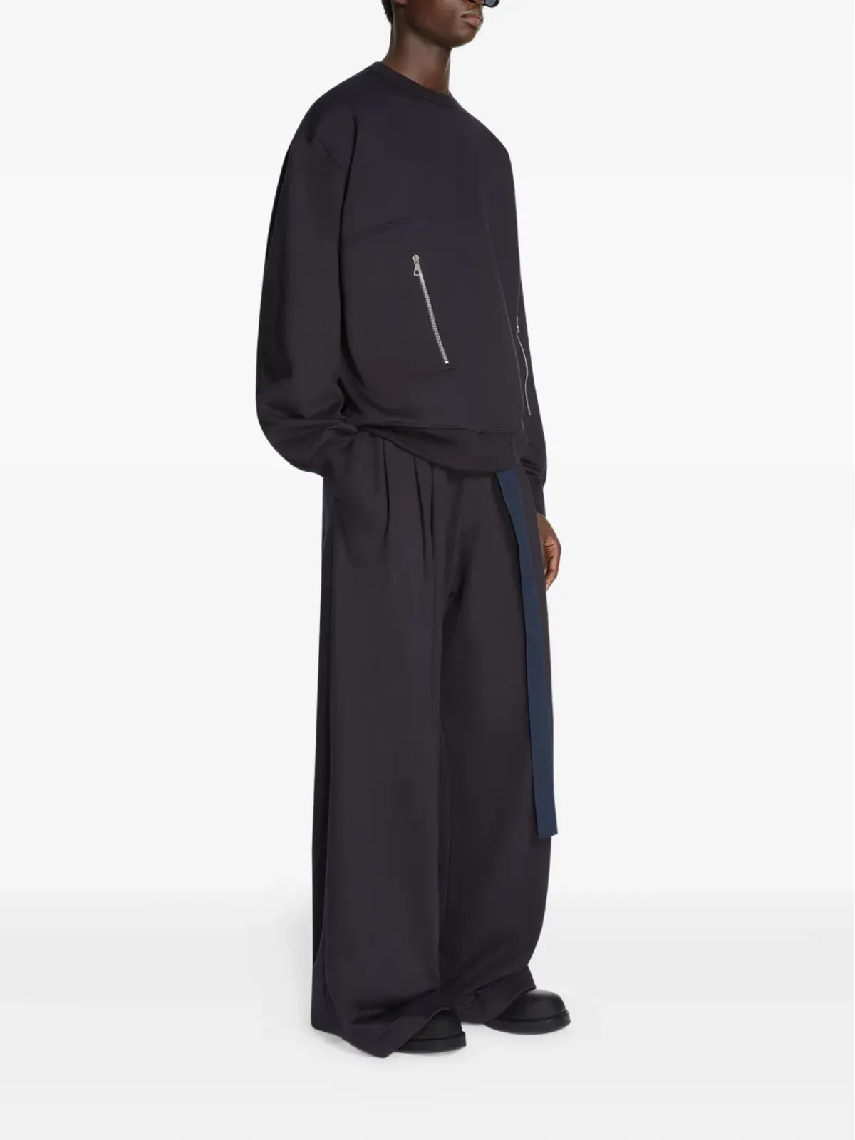 DRIES VAN NOTEN コットン ワイドレッグパンツ - ブルー - 画像3