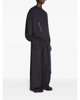 DRIES VAN NOTEN コットン ワイドレッグパンツ - ブルー - サムネイル3