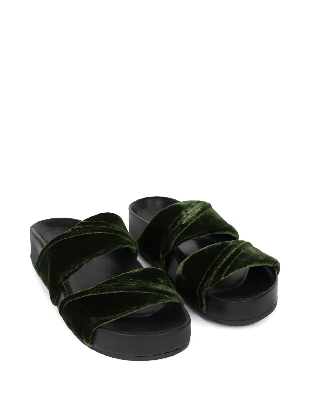 DRIES VAN NOTEN ベルベットねじりストラップサンダル - 画像2
