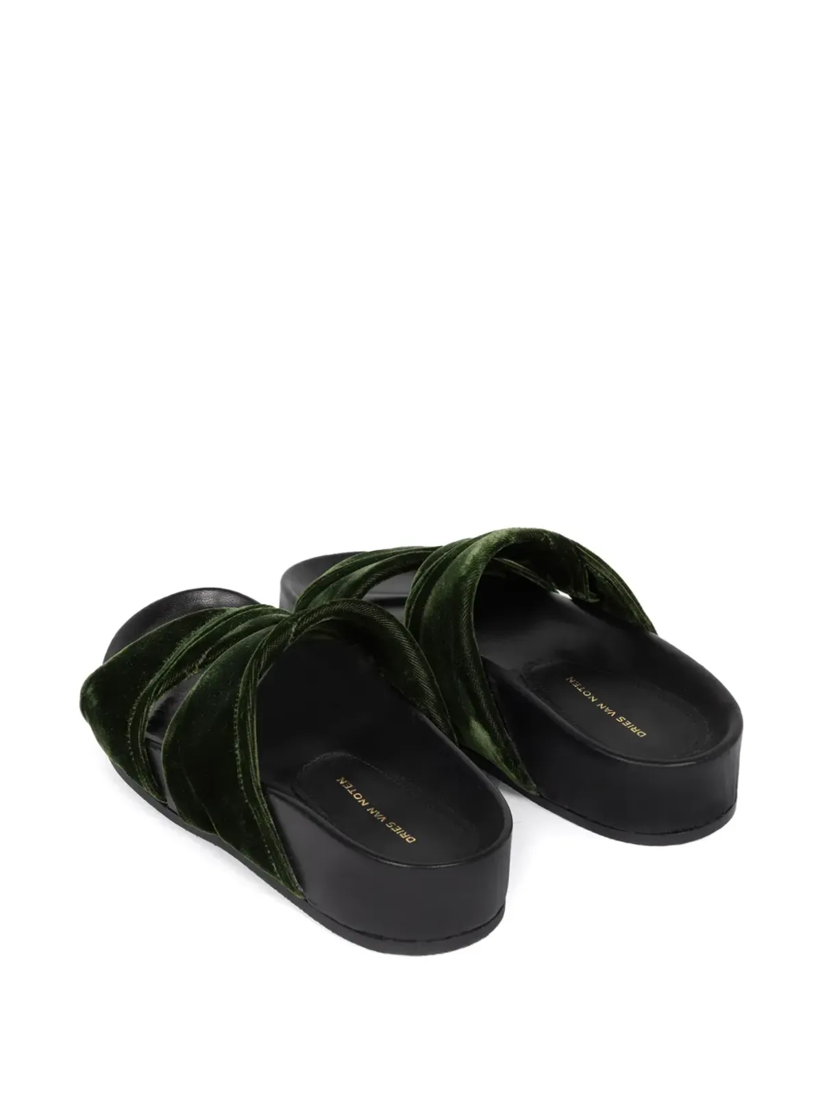 DRIES VAN NOTEN ベルベットねじりストラップサンダル - 画像3