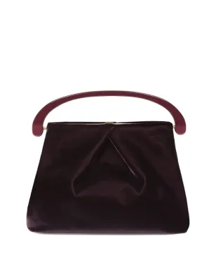 DRIES VAN NOTEN プリーツベルベット・トップハンドルバッグ - サムネイル1