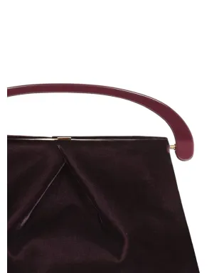DRIES VAN NOTEN プリーツベルベット・トップハンドルバッグ - サムネイル5
