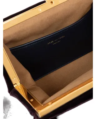 DRIES VAN NOTEN プリーツベルベット・トップハンドルバッグ - サムネイル4