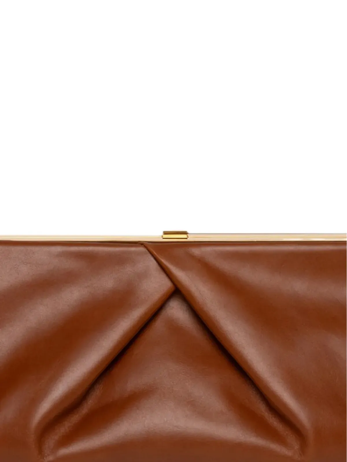 DRIES VAN NOTEN プリーツディテール レザー クラッチバッグ - 画像5