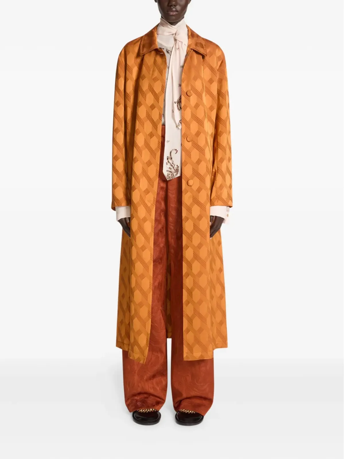 DRIES VAN NOTEN パターンジャカードコート - 画像2