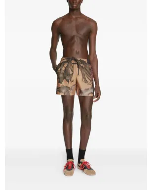 DRIES VAN NOTEN 花柄プリントのスイムショーツ - イエロー - サムネイル2