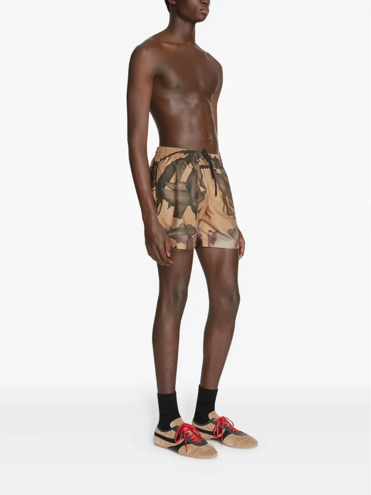 DRIES VAN NOTEN 花柄プリントのスイムショーツ - イエロー - 画像3