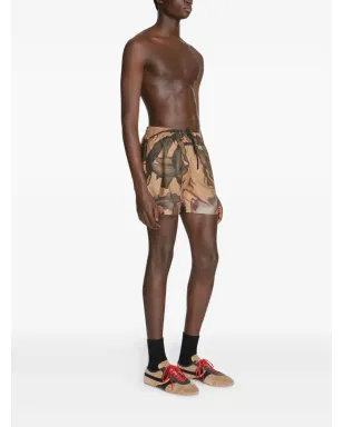 DRIES VAN NOTEN 花柄プリントのスイムショーツ - イエロー - サムネイル3