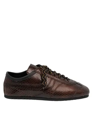 DRIES VAN NOTEN 蛇皮風レザーのスニーカー - サムネイル1