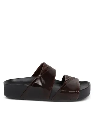 DRIES VAN NOTEN パテントレザー ダブルストラップ サンダル - サムネイル1