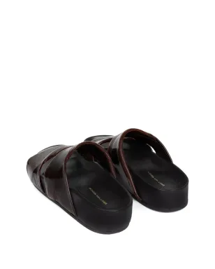 DRIES VAN NOTEN パテントレザー ダブルストラップ サンダル - サムネイル3