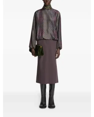 DRIES VAN NOTEN 幾何学柄ブラウス - サムネイル2