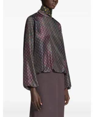 DRIES VAN NOTEN 幾何学柄ブラウス - サムネイル3