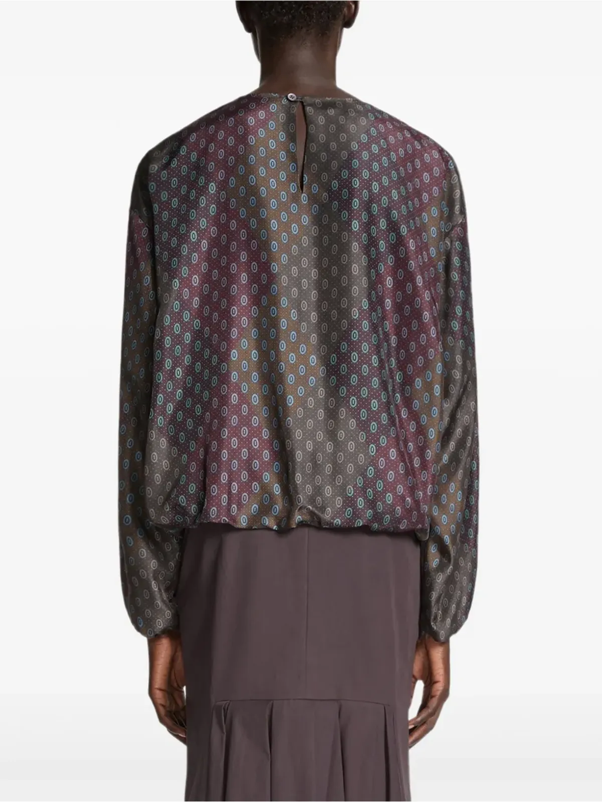 DRIES VAN NOTEN 幾何学柄ブラウス - 画像4