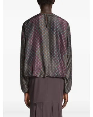 DRIES VAN NOTEN 幾何学柄ブラウス - サムネイル4