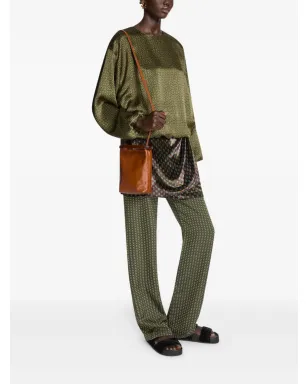 DRIES VAN NOTEN レザー トップハンドル ミニバッグ - ブラウン - サムネイル2