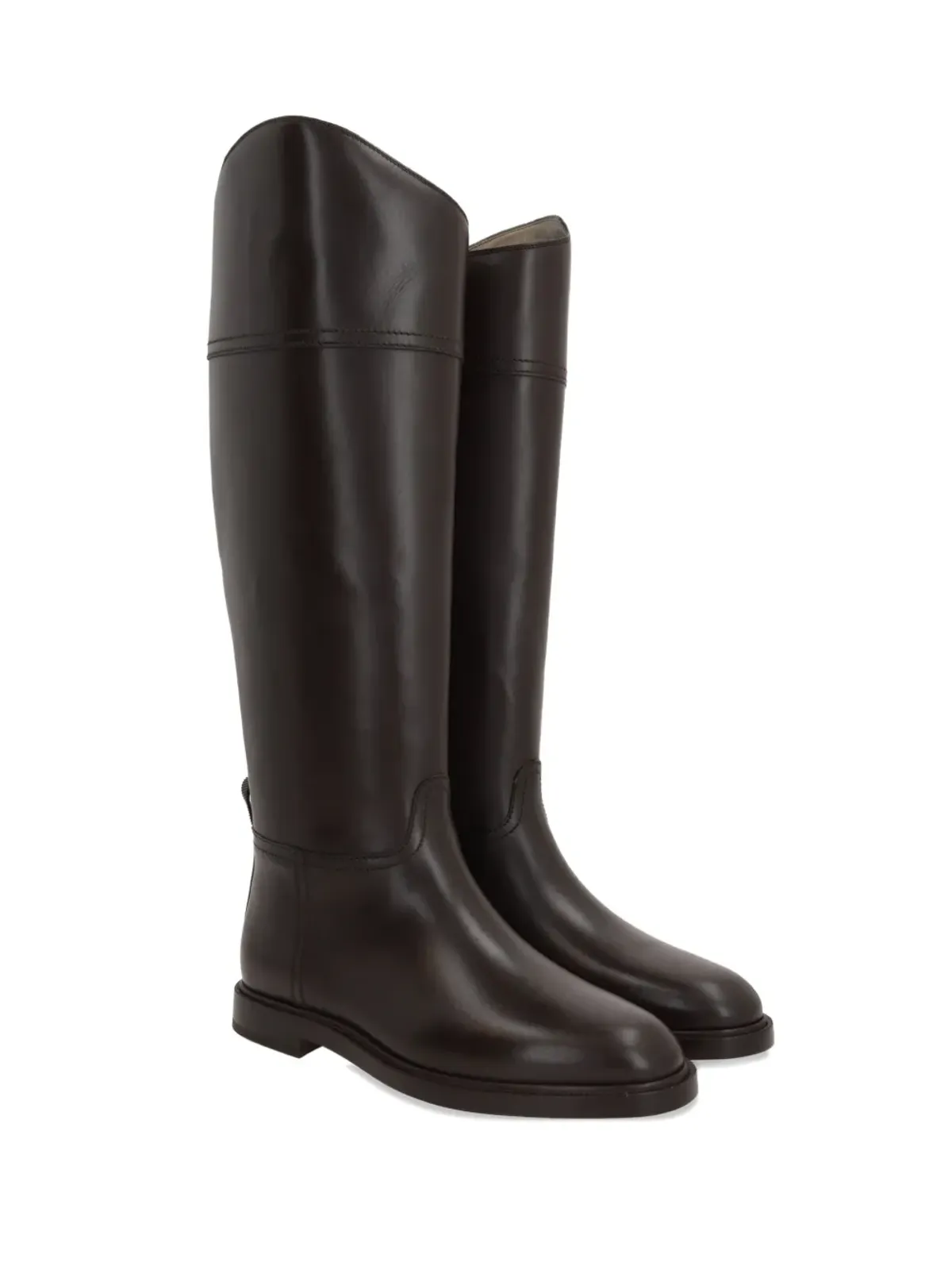 Brunello Cucinelli サイドジップ付きカーフレザー ブーツ - 画像2