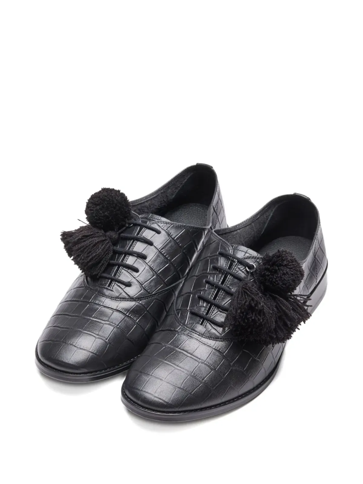 Suicoke クロコダイル型押し タッセル スニーカー - 画像2