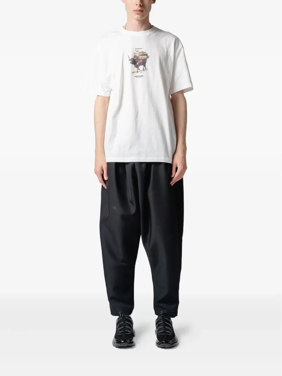 Yoshiokubo ヤクコットンTシャツ - White - 画像2
