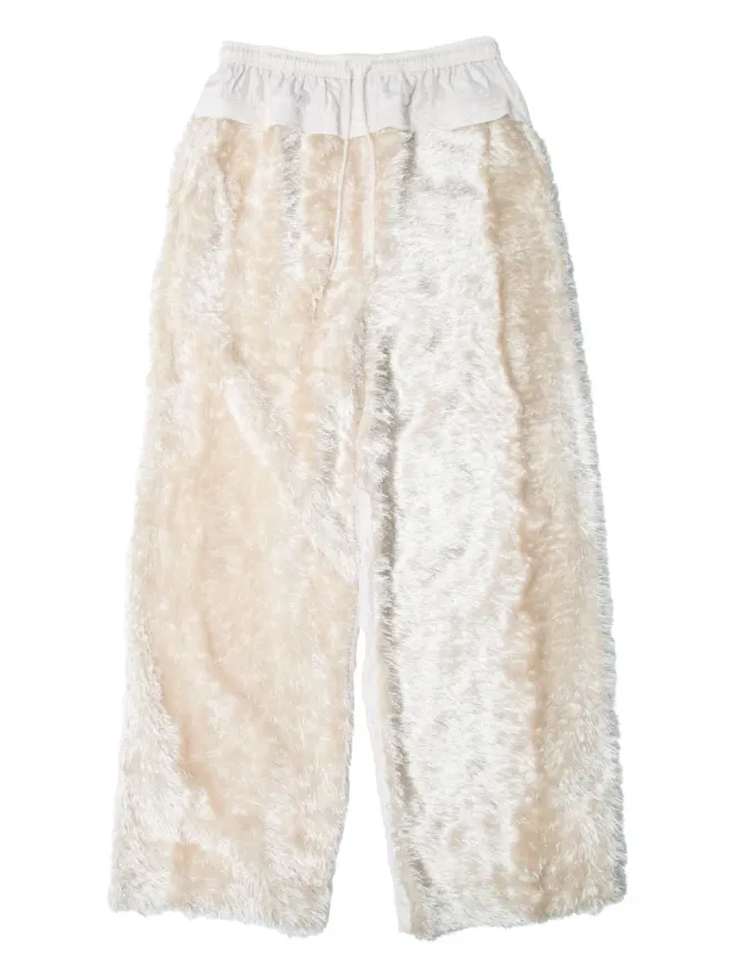 Muller Of Yoshiokubo Muller Of Yoshiokubo Grass textured-panel trousers - Neutralsの商品画像