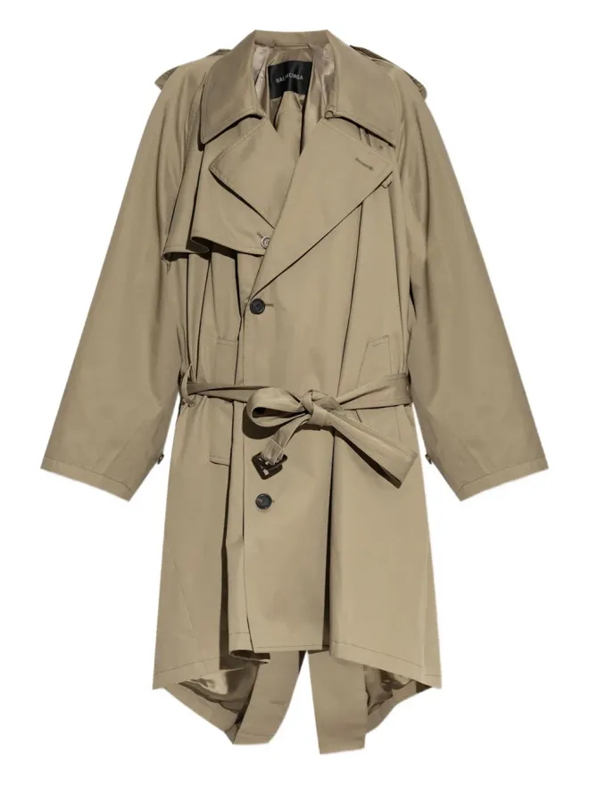 Balenciaga Balenciaga ベルテッド・シングルブレスト・トレンチコートの商品画像