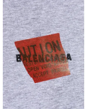 Balenciaga テープ付きロゴプリント コットン Tシャツ - サムネイル5