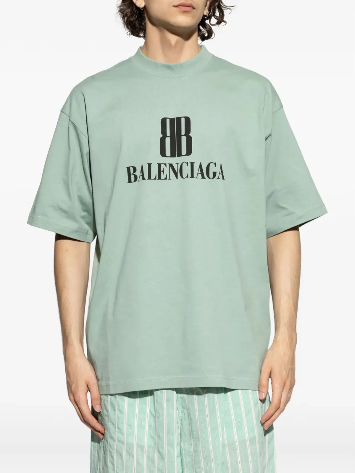 Balenciaga ナノBBロゴプリントTシャツ - 画像3