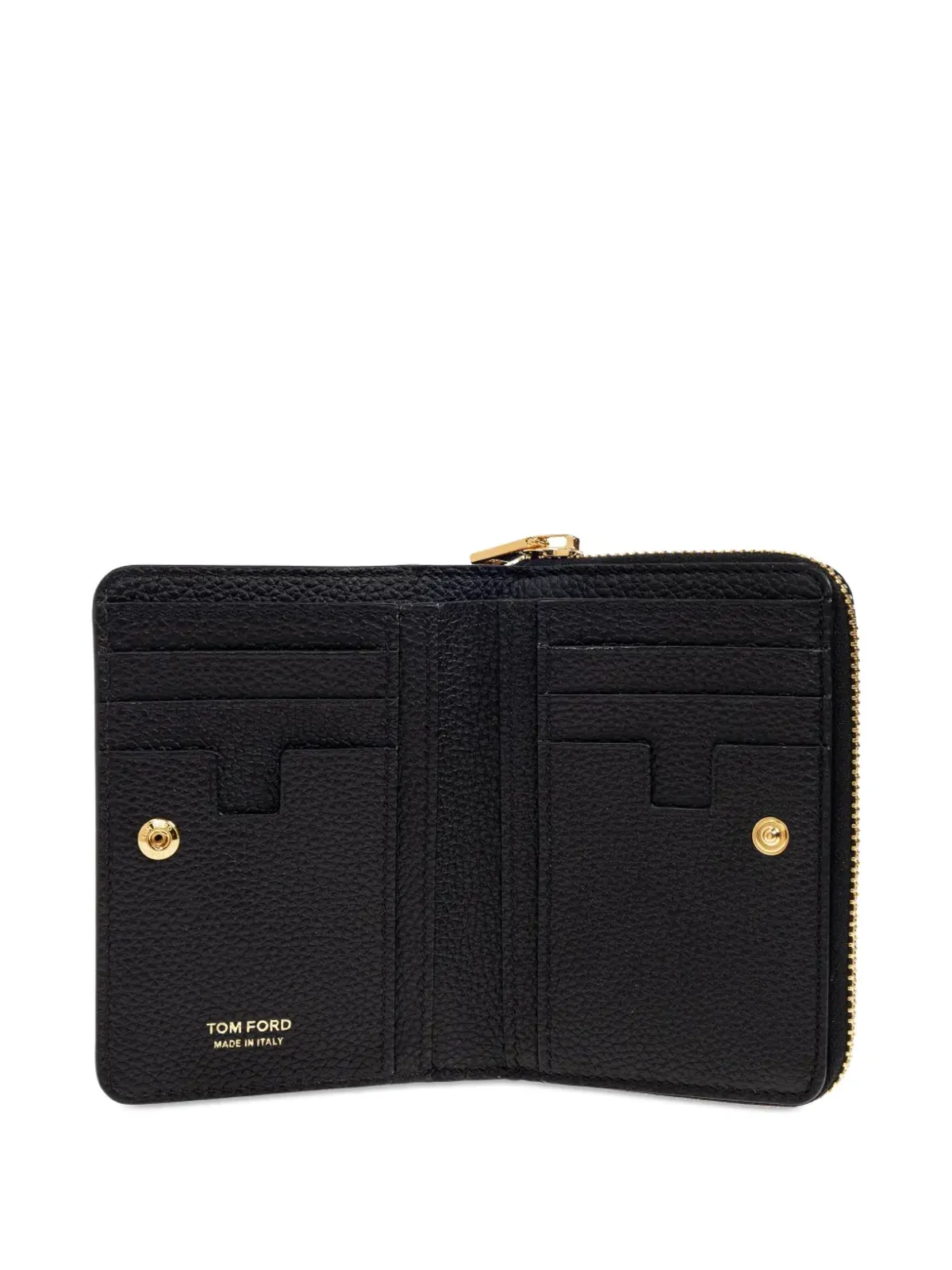 TOM FORD ジップアラウンド レザー ウォレット - ブラック - 画像4