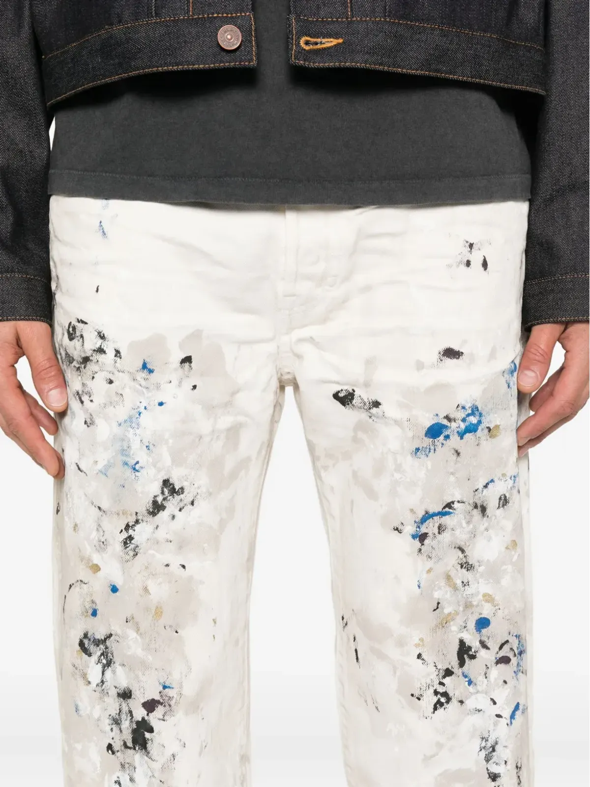Mastercraft Union paint-splatter jeans - Neutrals - 画像5