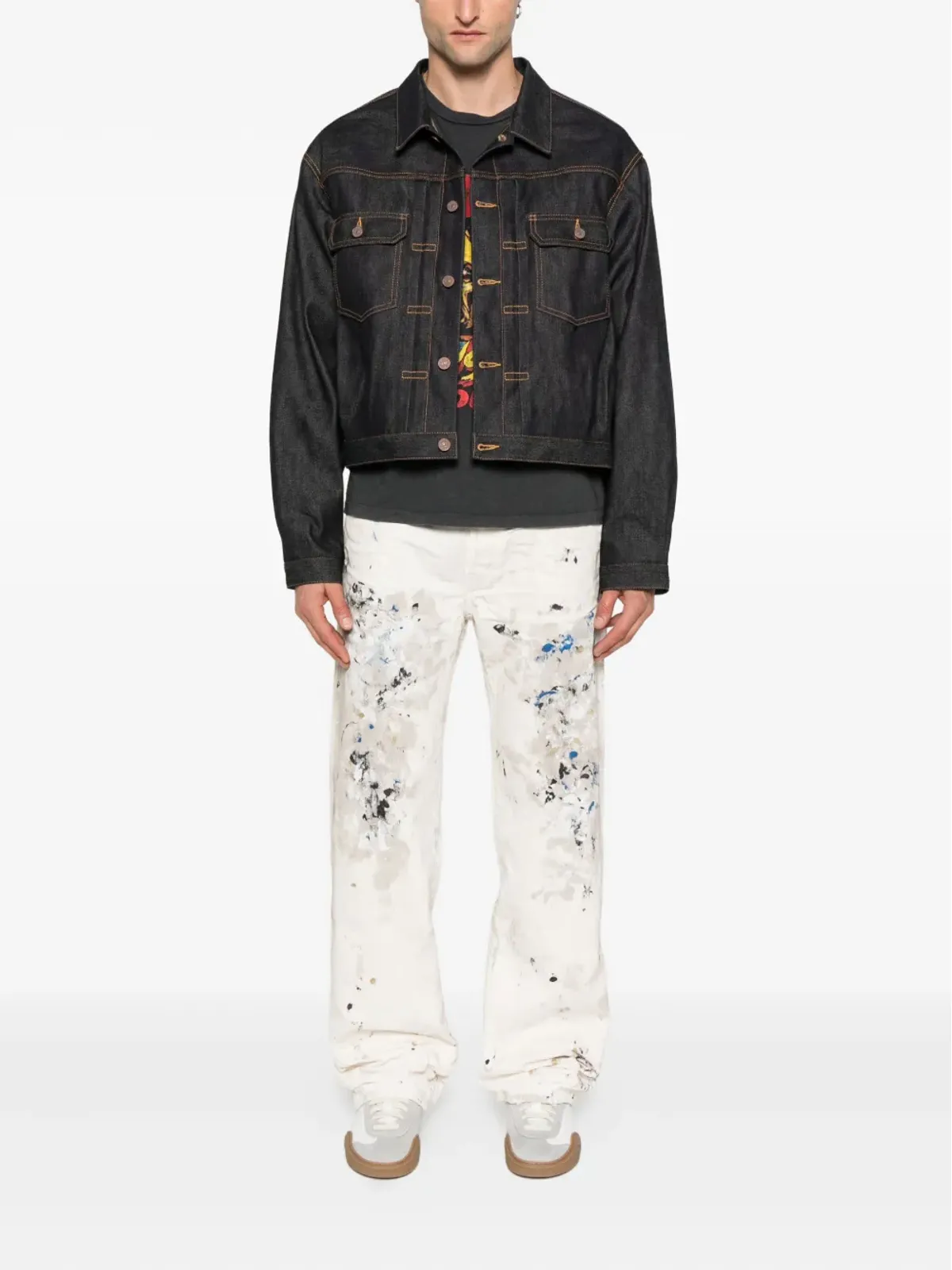 Mastercraft Union paint-splatter jeans - Neutrals - 画像2