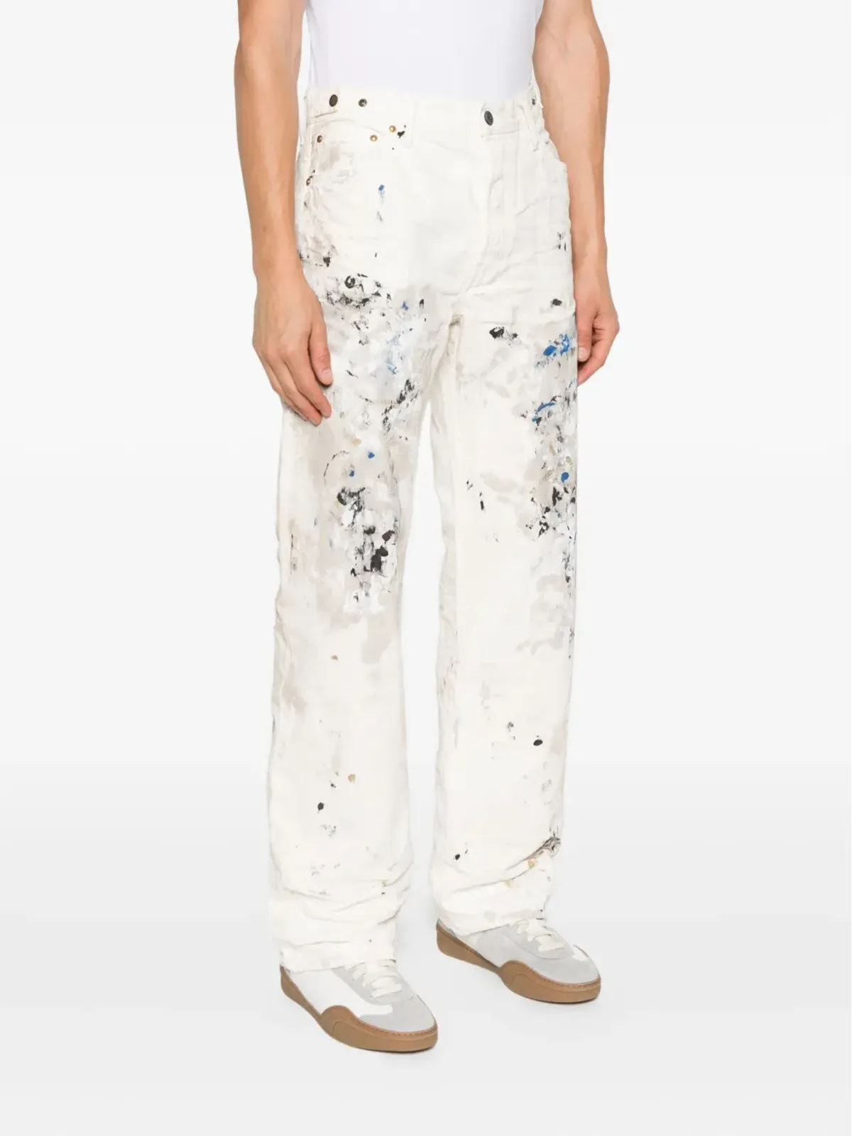 Mastercraft Union paint-splatter jeans - Neutrals - 画像3