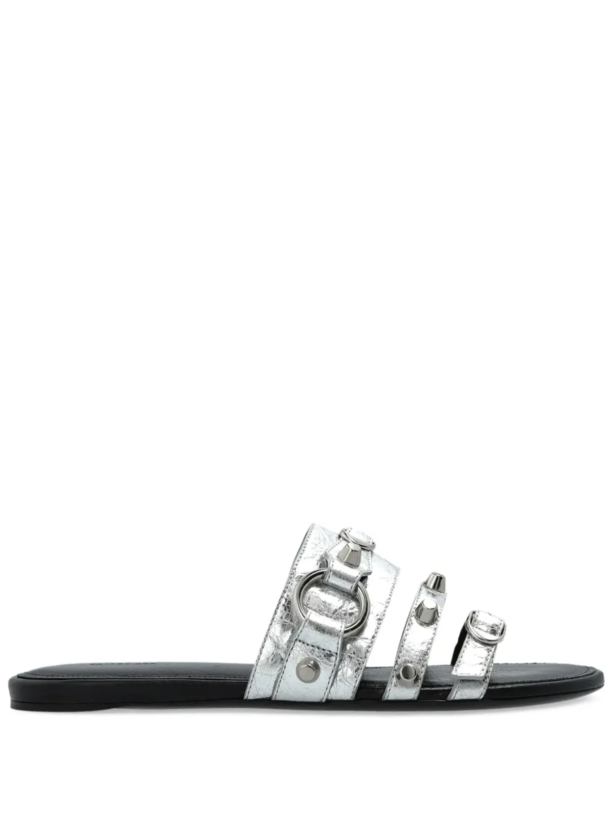 Balenciaga バックルディテールスライド - シルバー - 画像1