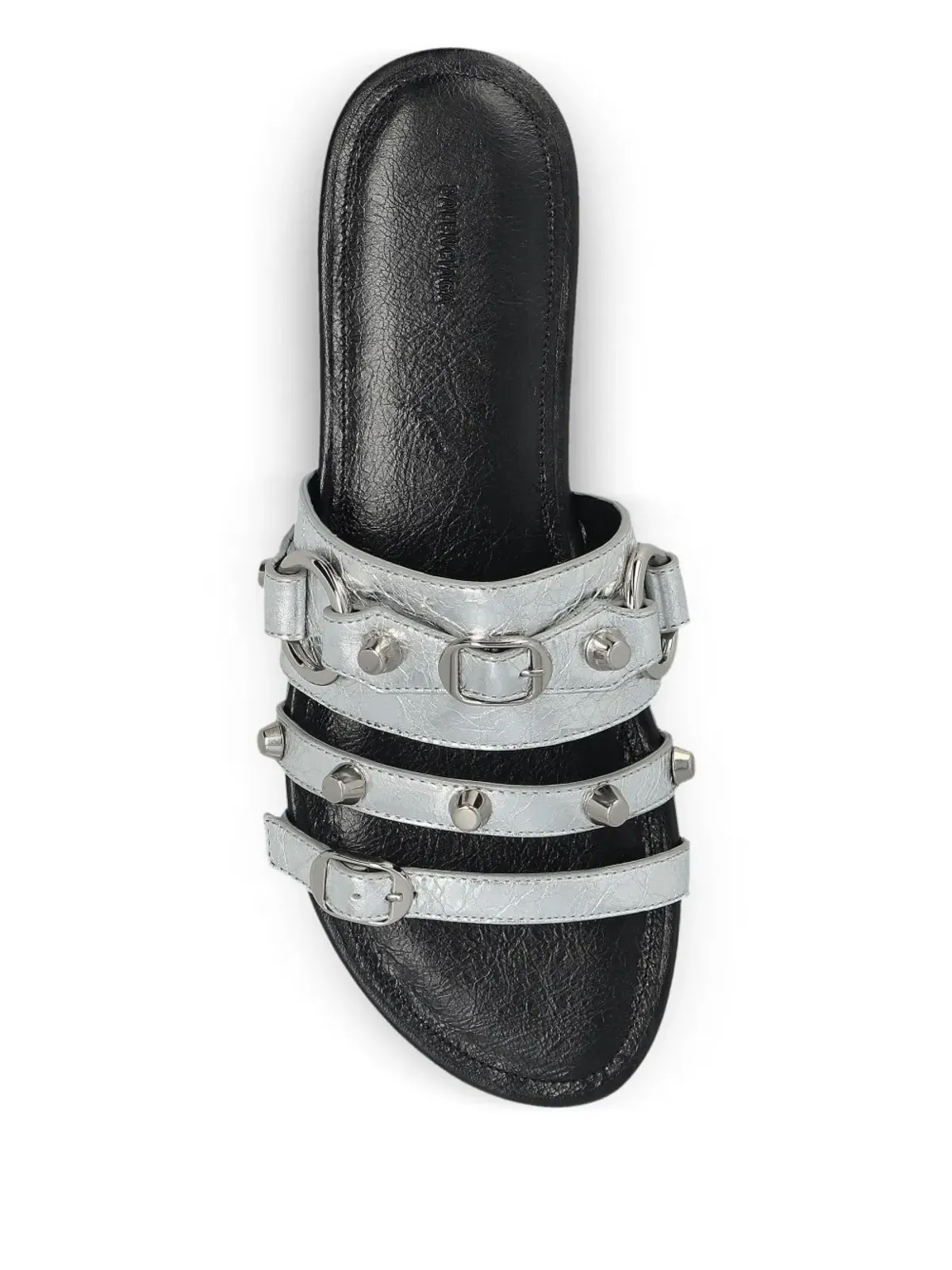 Balenciaga バックルディテールスライド - シルバー - 画像4