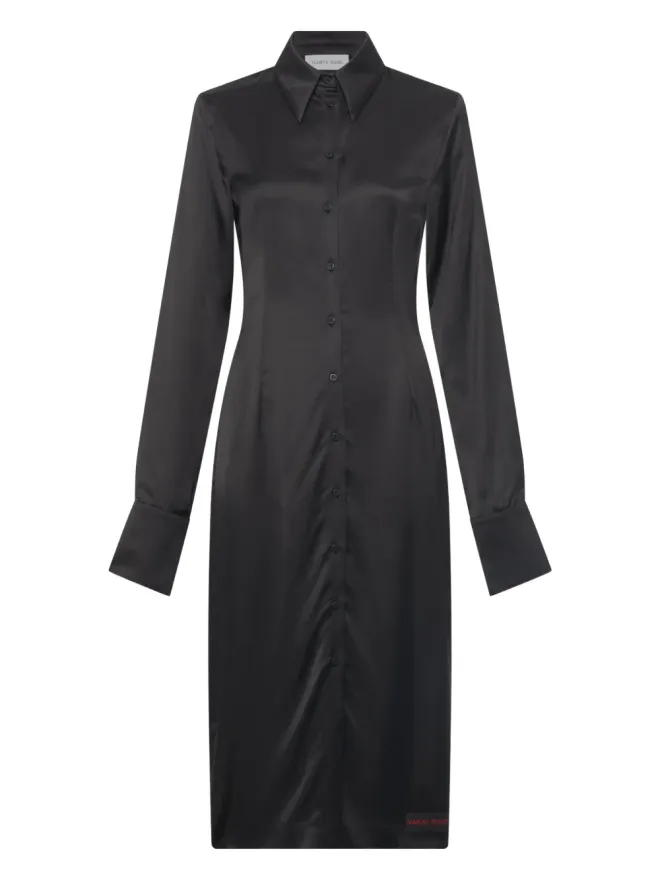 Marine Serre Marine Serre サテンラップシャツミディドレスの商品画像