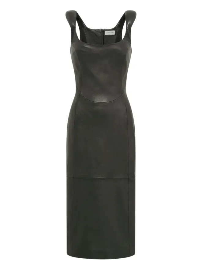 Marine Serre Marine Serre グロッシームーン レザー ミディドレスの商品画像