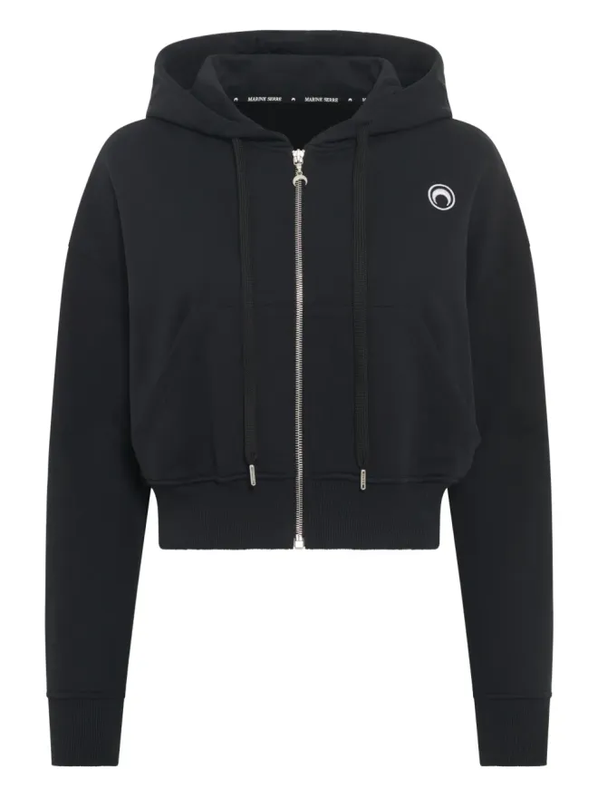 Marine Serre Marine Serre ムーンロゴ ジップファスナー付きフーディの商品画像