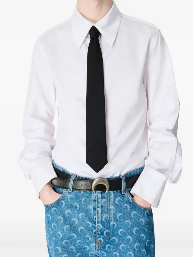 Marine Serre Marine Serre ロゴパッチ コットンシャツの商品画像