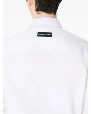 Marine Serre ロゴパッチ コットンシャツ - サムネイル4
