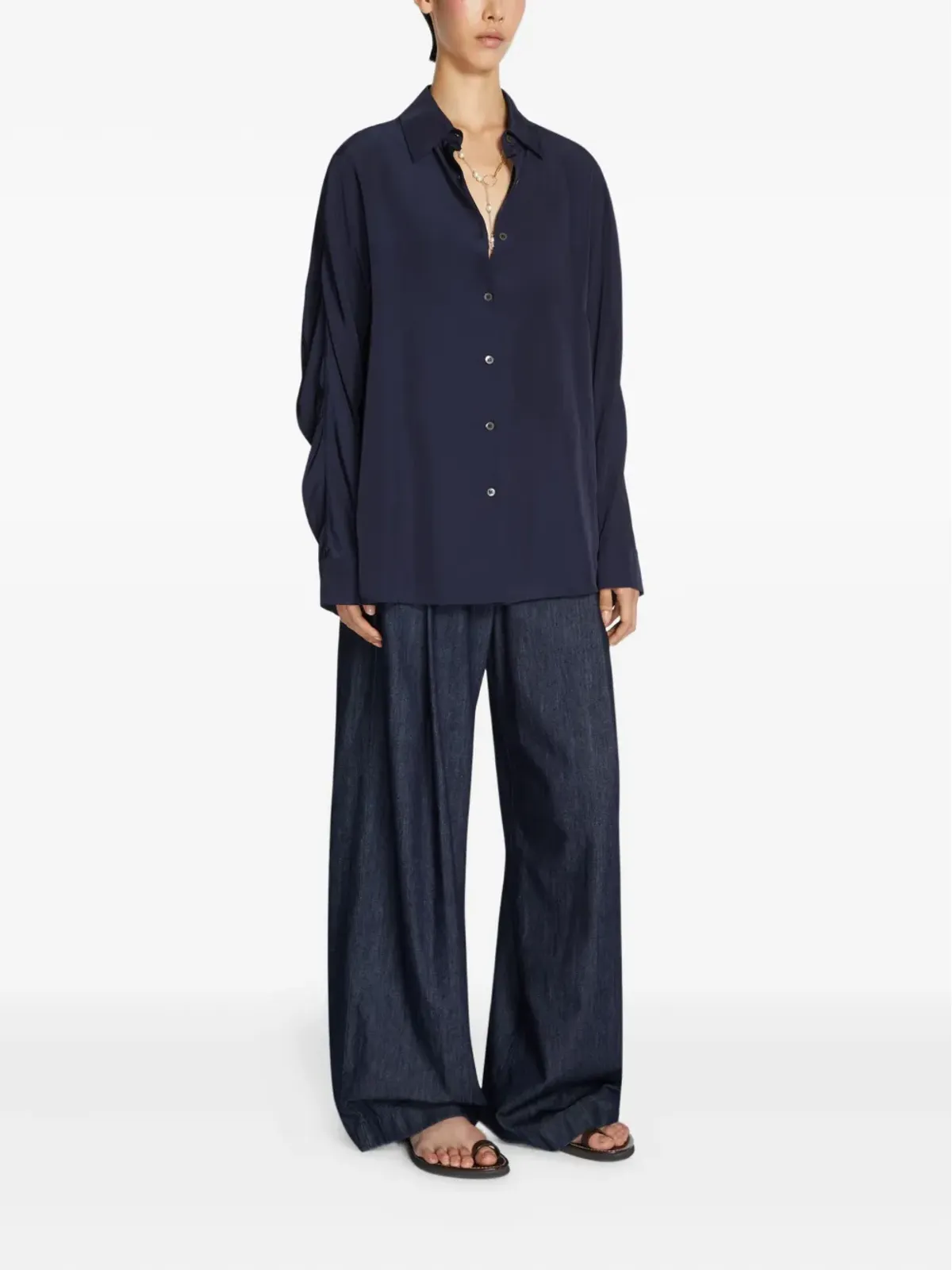 DRIES VAN NOTEN プリーツデニムジーンズ - 画像2